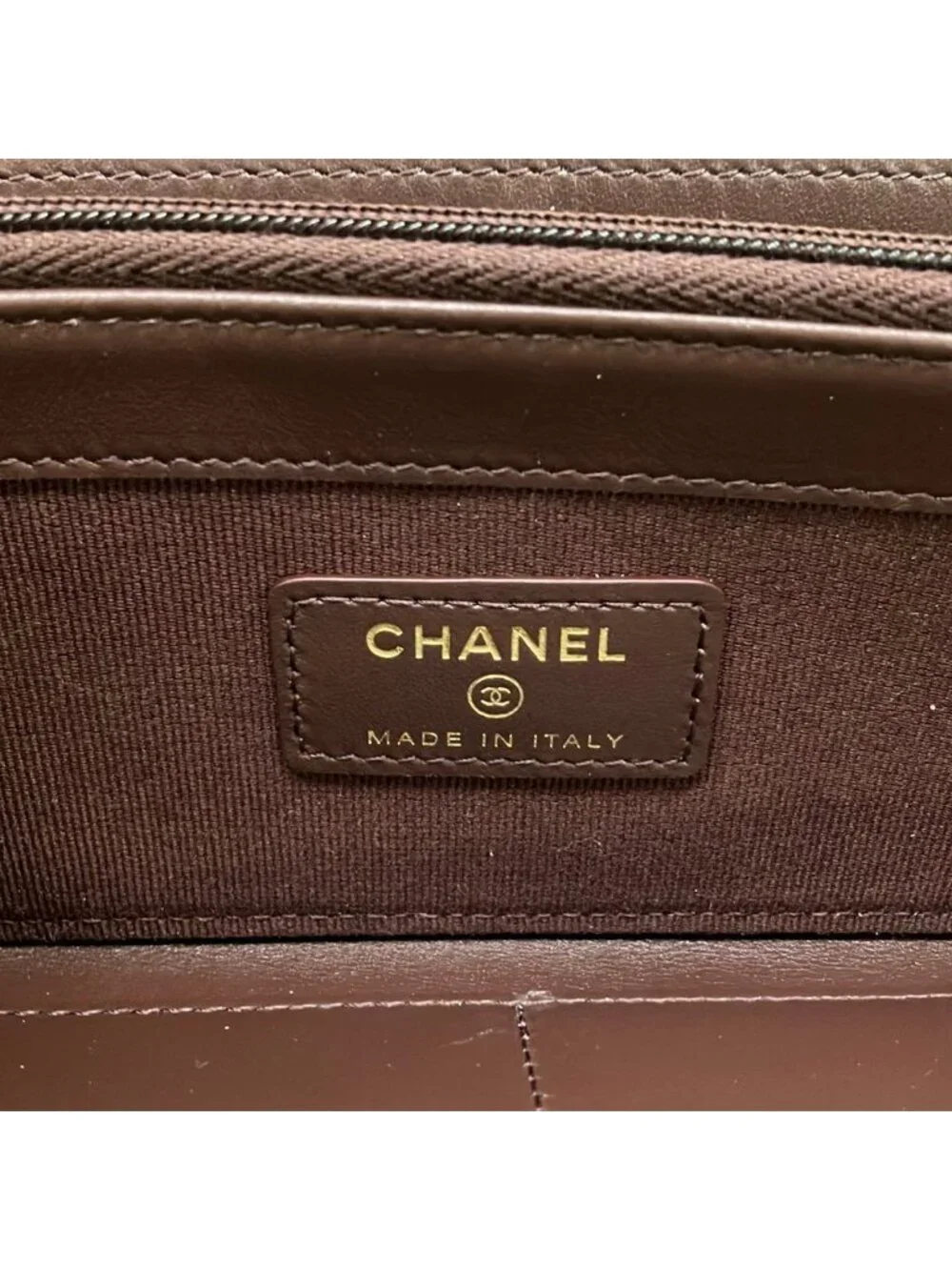 Chanel Wallet Quilted Classic Long Zip Black Champagne Gold Zip Around